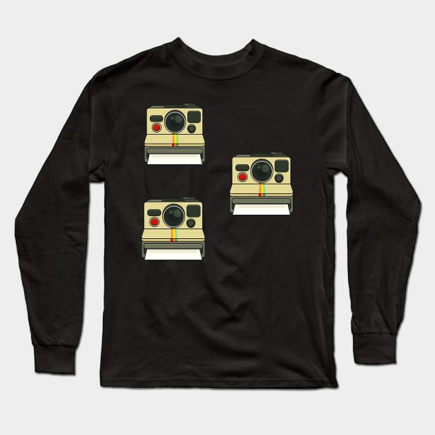 Vintage Polaroid Camera Long Sleeve T-Shirt by Mysticalart